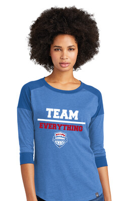 Allen Basketball - TOE - 3/4 Sleeve Baseball Raglan Tee