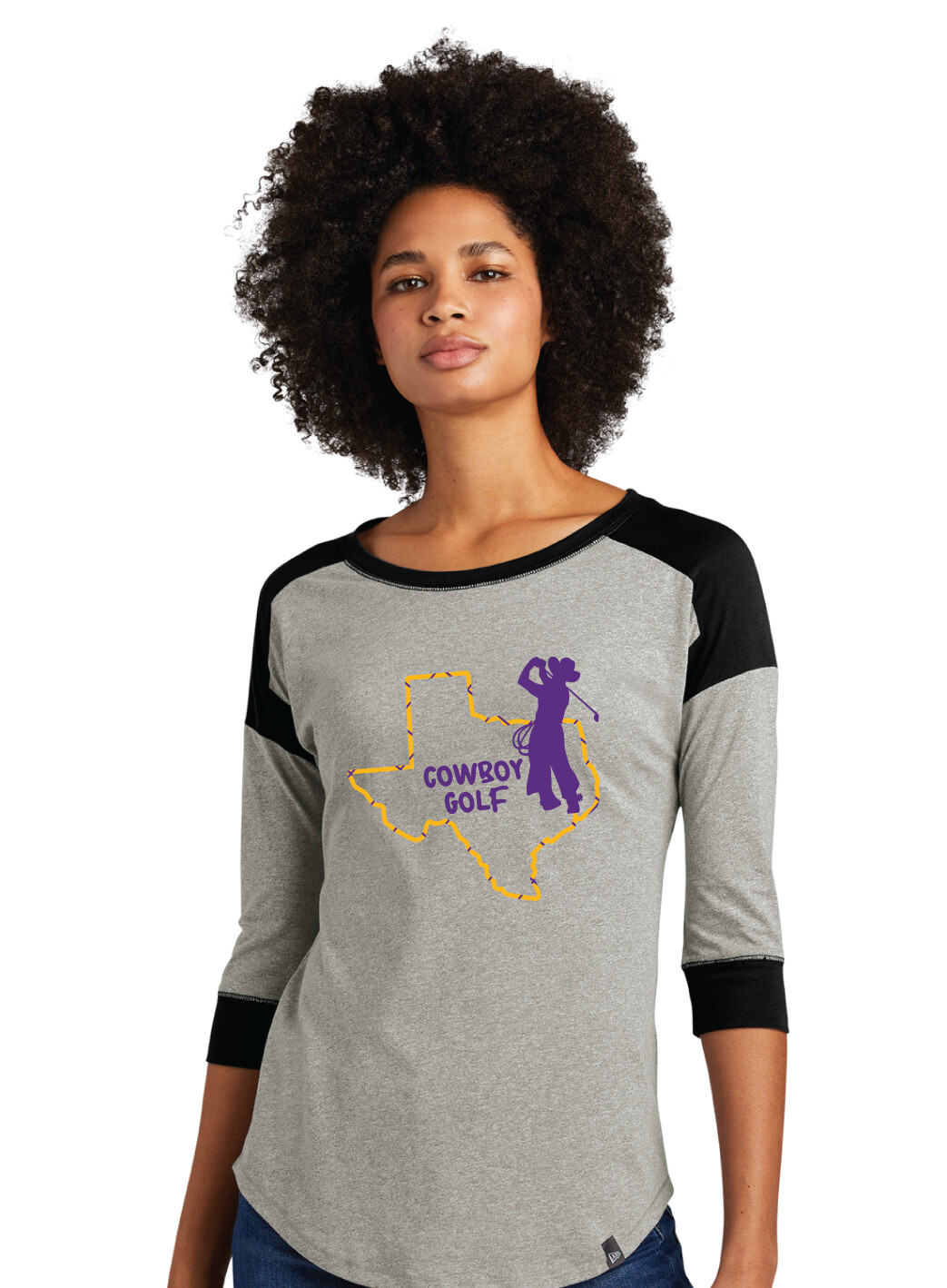 HSU Golf - Texas - 3/4 Sleeve Baseball Raglan Tee