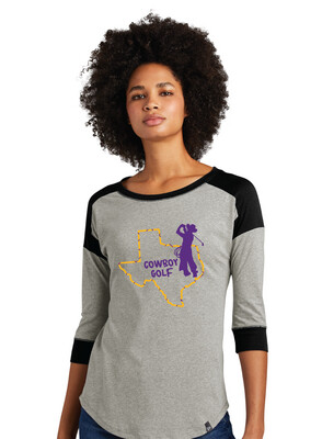 HSU Golf - Texas - 3/4 Sleeve Baseball Raglan Tee