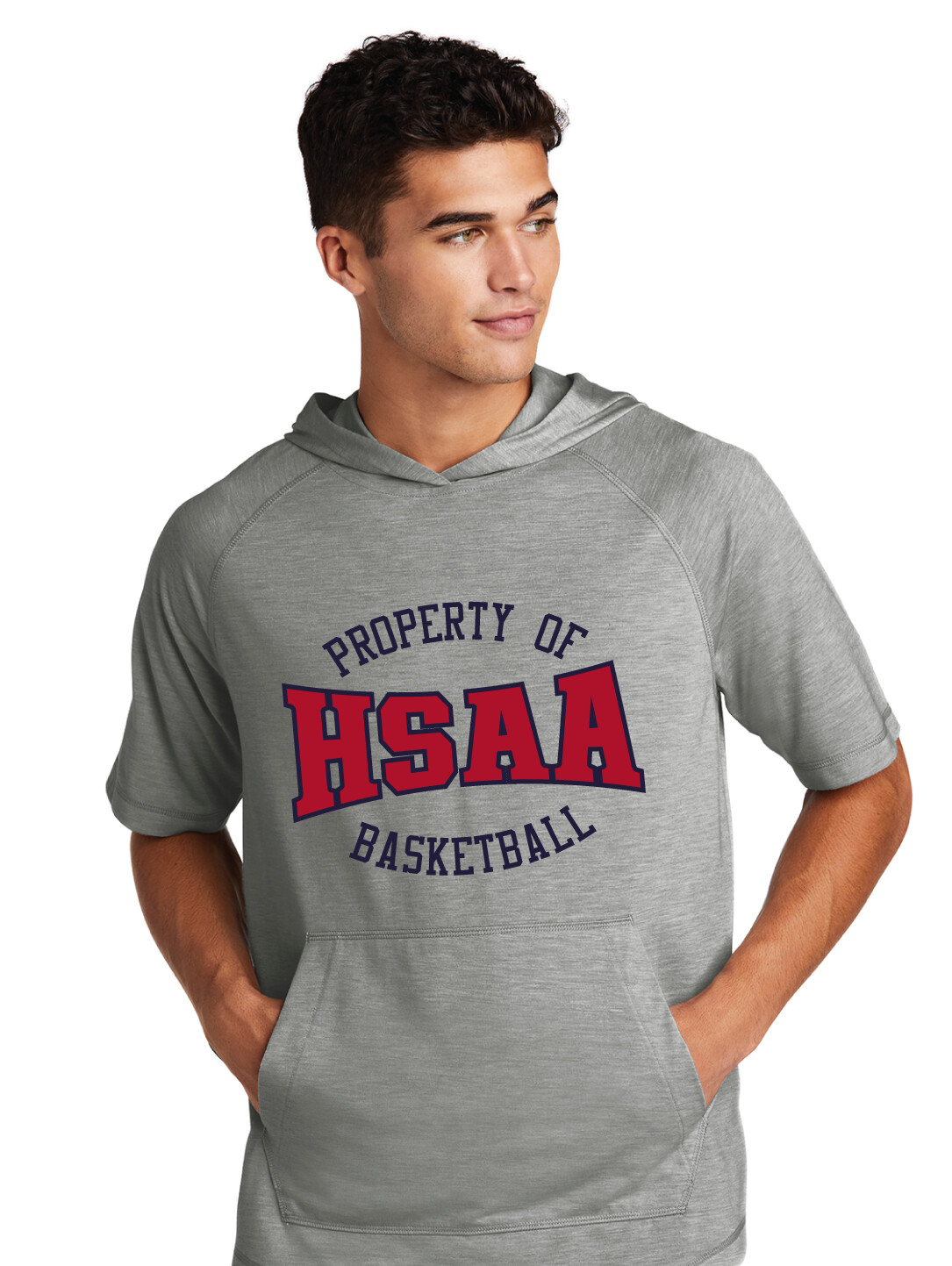 HSAA Basketball - Property Of - Short Sleeve Hoodie