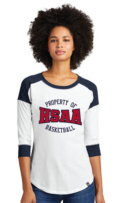 HSAA Basketball - Property Of - 3/4 Sleeve Baseball Raglan Tee