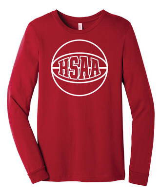 HSAA Basketball - 1-Color Basketball - Bella+Canvas Long Sleeve
