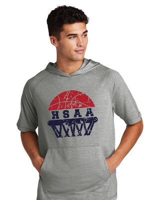 HSAA Basketball - Half Net - Short Sleeve Hoodie