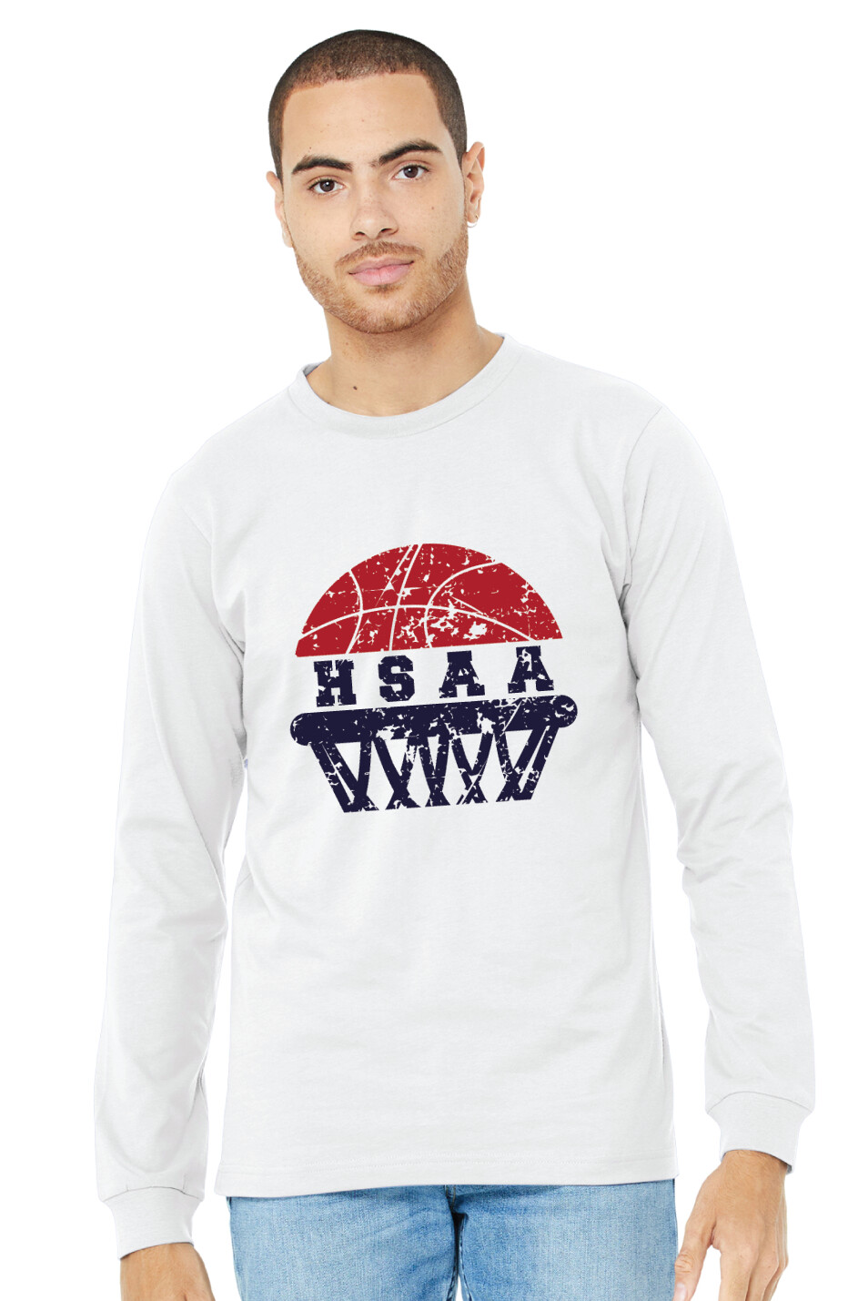 HSAA Basketball - Half Net - Bella+Canvas Long Sleeve