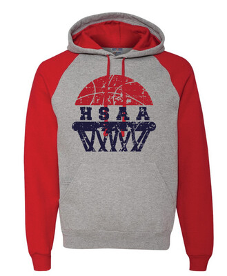 HSAA Basketball - Half Net - Raglan Hoodie