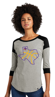 HSU Mens Basketball - Texas - 3/4 Sleeve Baseball Raglan Tee