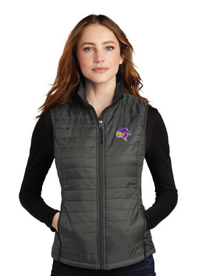 HSU Mens Basketball - Ladies Packable Puffy Vest