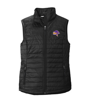 HSU Mens Basketball - Ladies Packable Puffy Vest