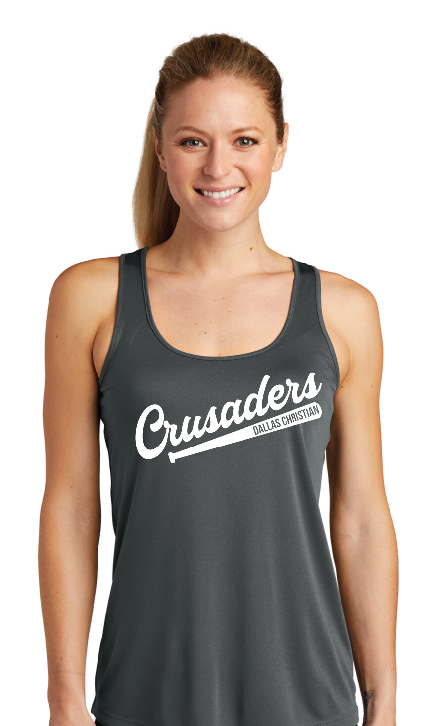 DCC Softball - Bat Script - Dri-Fit Racerback Tank