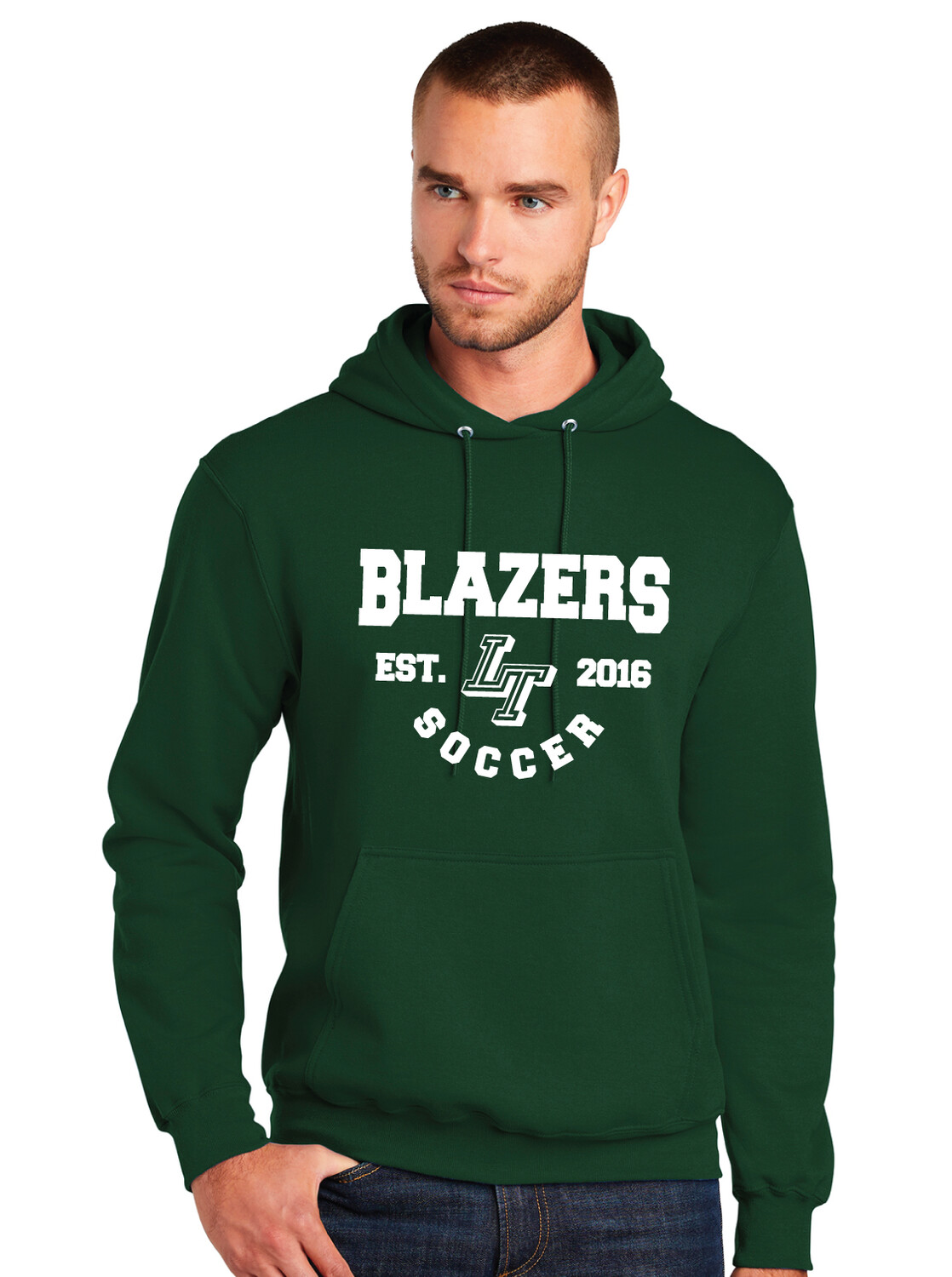 Lebanon Trail Boys Soccer - EST (White) - Hoodie