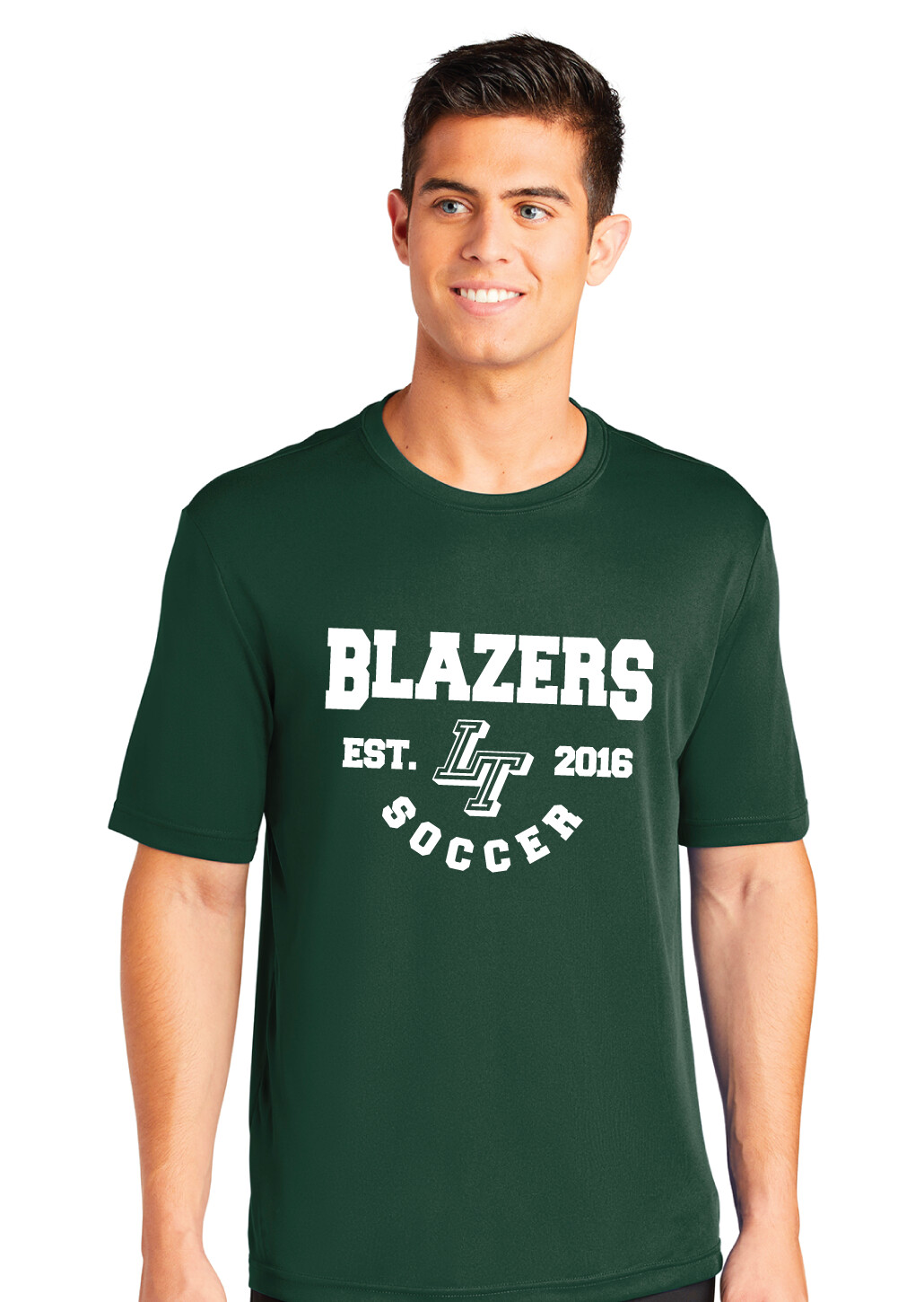 Lebanon Trail Boys Soccer - EST (White) - Dri-Fit Short Sleeve