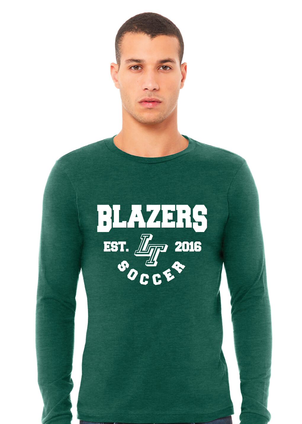 Lebanon Trail Boys Soccer - EST (White) - Bella+Canvas Long Sleeve