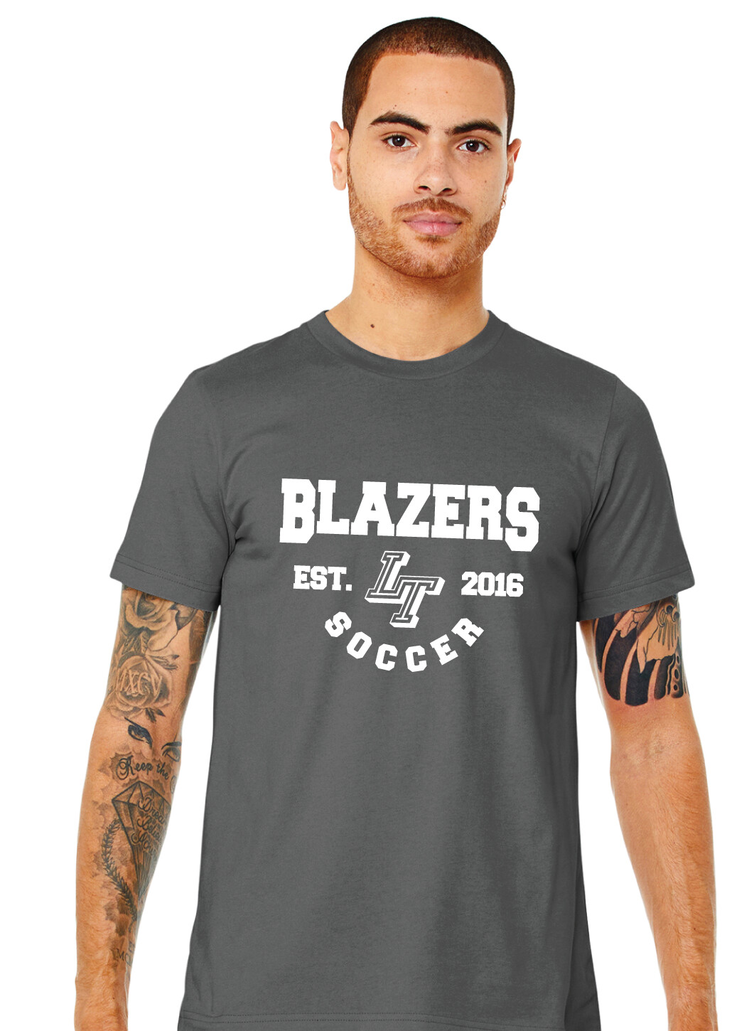 Lebanon Trail Boys Soccer - EST (White) - Bella+Canvas Short Sleeve