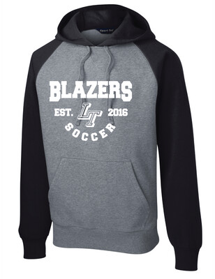 Lebanon Trail Boys Soccer - EST (White) - Raglan Hoodie