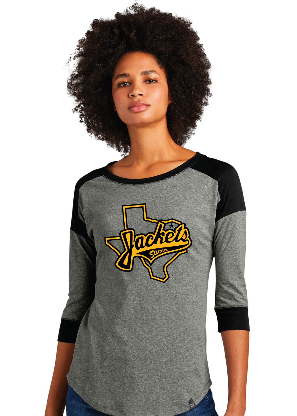 Denison Soccer - Texas - 3/4 Sleeve Baseball Raglan Tee