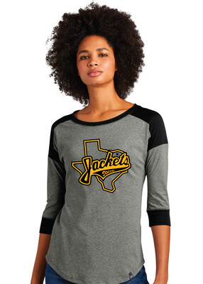Denison Soccer - Texas - 3/4 Sleeve Baseball Raglan Tee