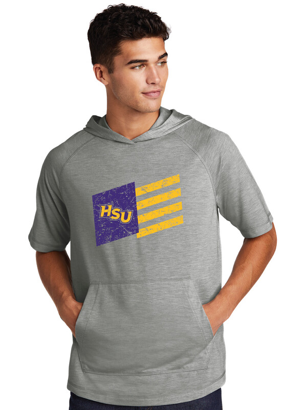 HSU Softball - Flag - Short Sleeve Hoodie