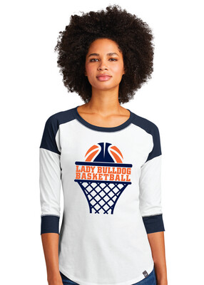North Girls Basketball - Fan Shirt - 3/4 Sleeve Baseball Raglan Tee