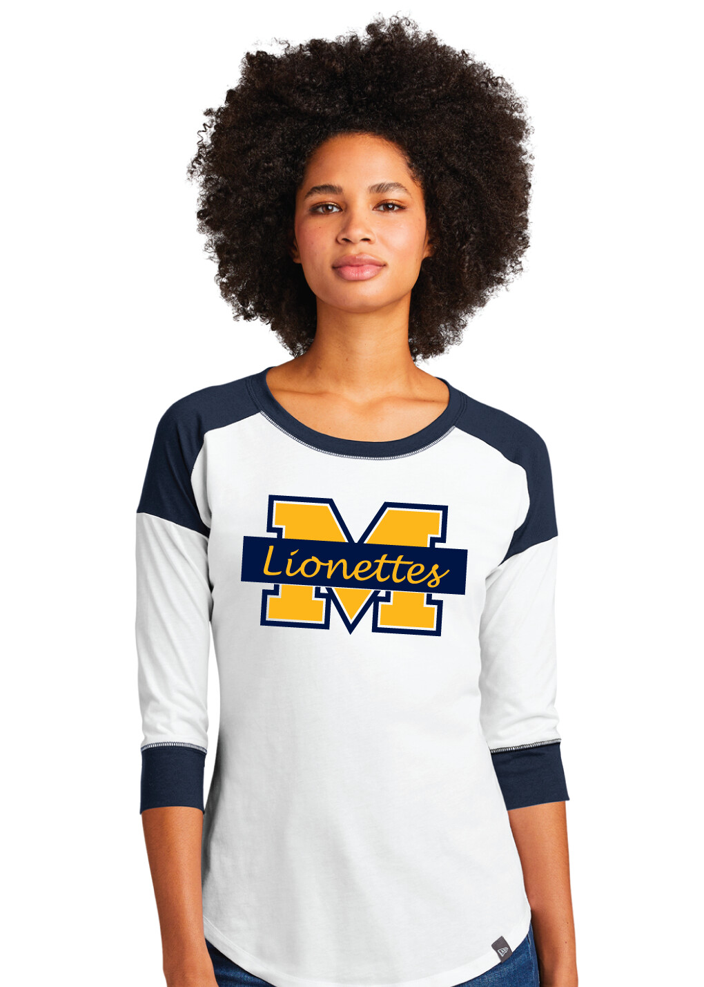 McKinney Soccer - Girls Logo - 3/4 Sleeve Baseball Raglan Tee