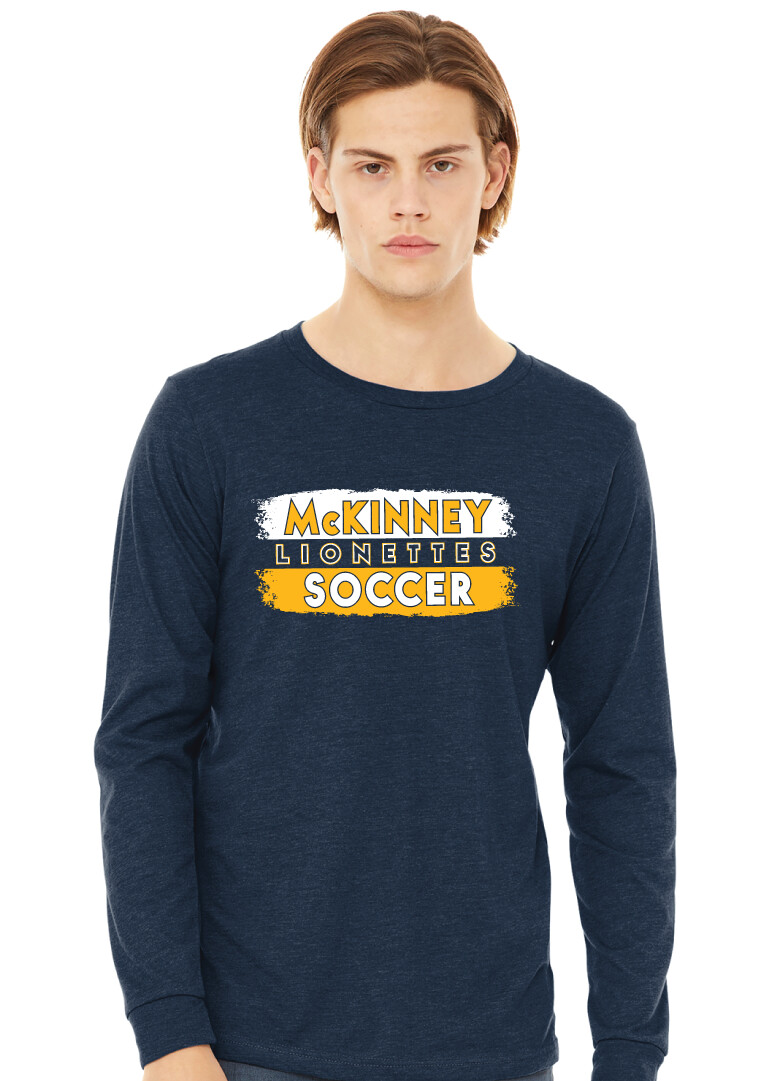 McKinney Soccer - Paint Swatch - Bella+Canvas Long Sleeve