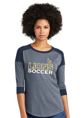 McKinney Soccer - Lions Soccer - 3/4 Sleeve Baseball Raglan Tee