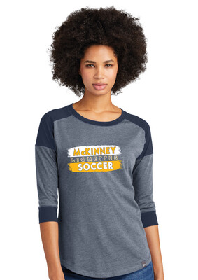 McKinney Soccer - Paint Swatch - 3/4 Sleeve Baseball Raglan Tee