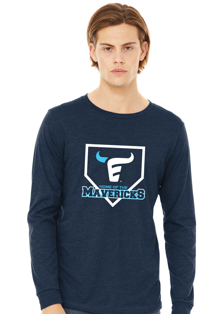 Emerson Baseball - Home Plate - Bella+Canvas Long Sleeve