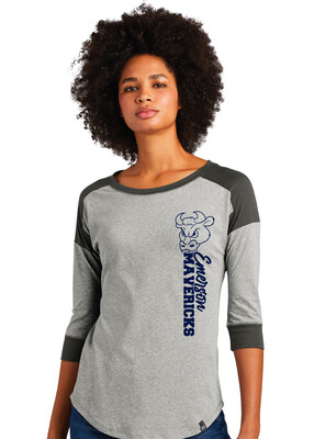 Emerson Baseball - Vertical - 3/4 Sleeve Baseball Raglan Tee