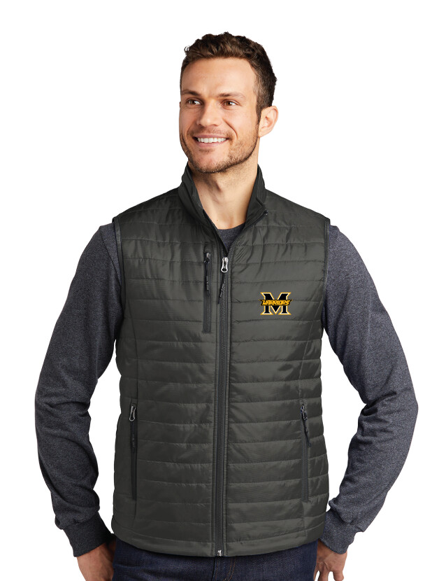Memorial Warriors - Embroidered Mens Packable Puffy Vest