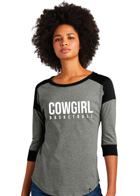 HSU Women&#39;s Basketball - Cowgirl Basketball - 3/4 Sleeve Baseball Raglan Tee