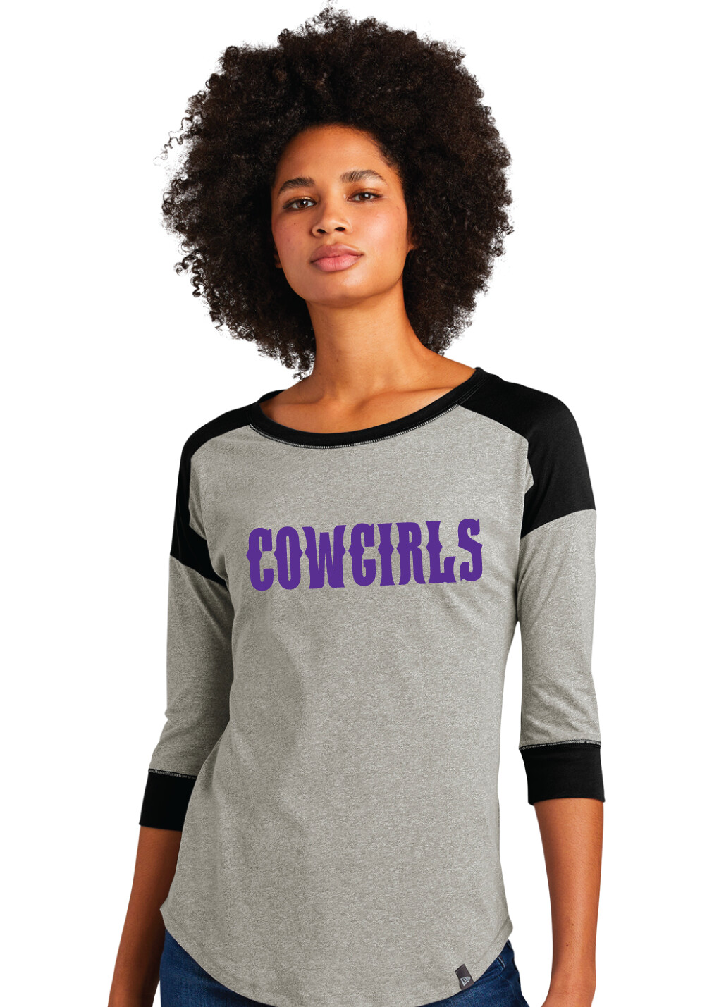 HSU Women&#39;s Basketball - Cowgirls - 3/4 Sleeve Baseball Raglan Tee