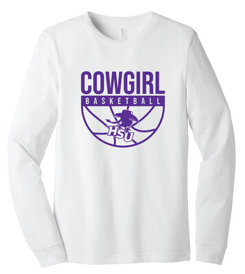 HSU Women's Basketball - Half Basketball - Bella+Canvas Long Sleeve