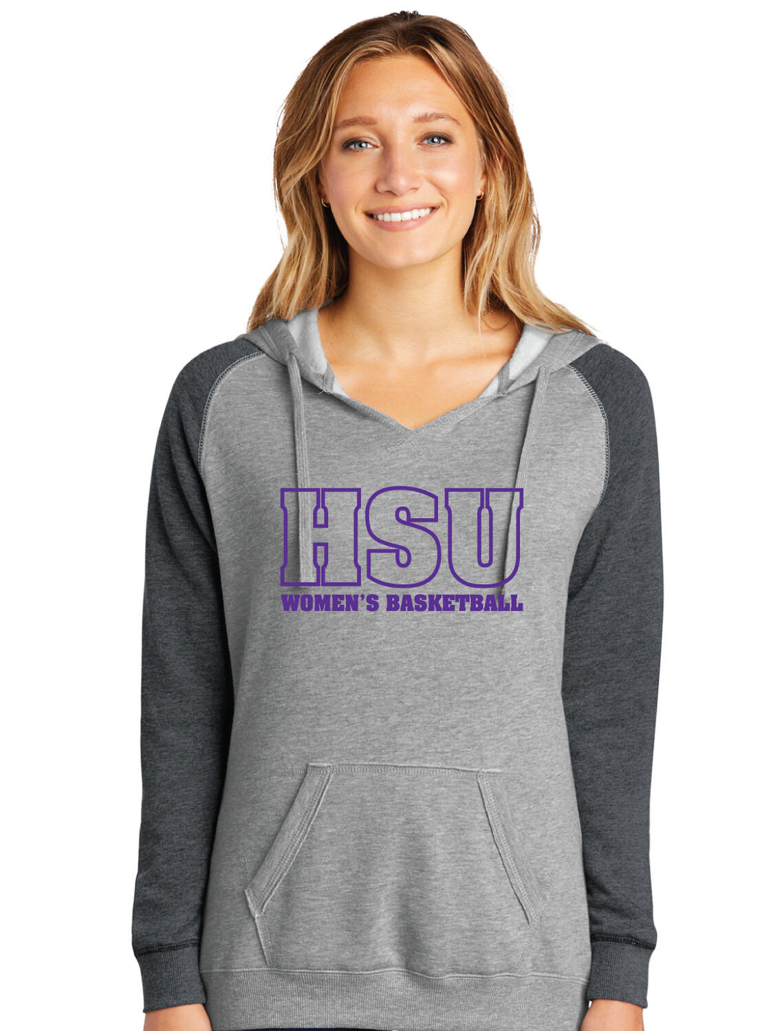 HSU Women&#39;s Basketball - Big HSU - Lightweight Raglan Hoodie