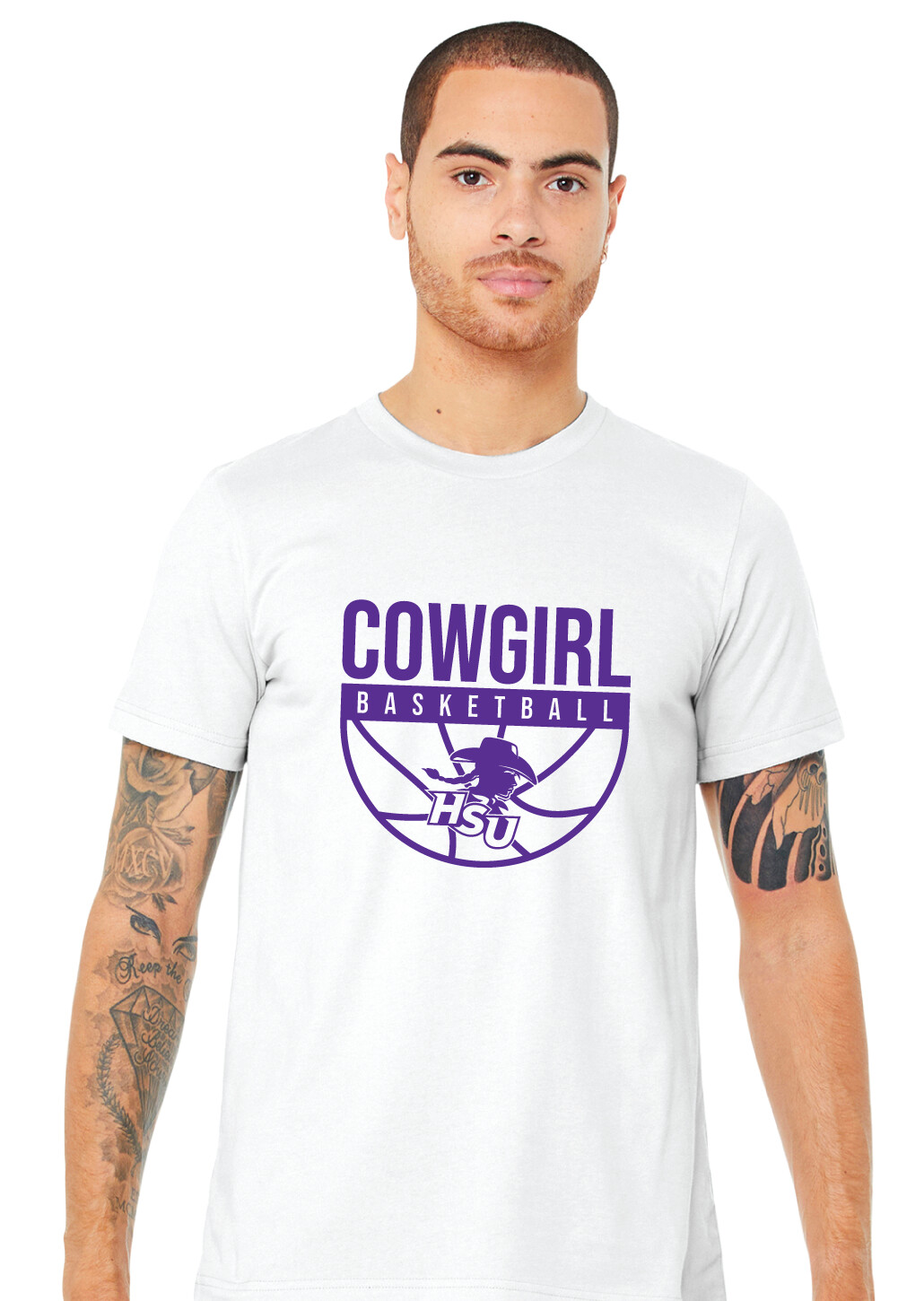 HSU Women&#39;s Basketball - Half Basketball - Bella+Canvas Short Sleeve