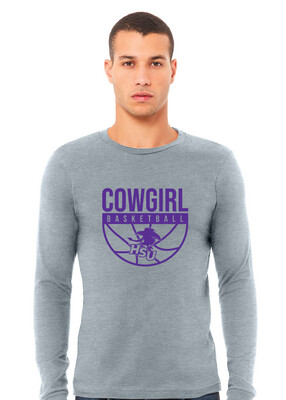 HSU Women&#39;s Basketball - Half Basketball - Bella+Canvas Long Sleeve