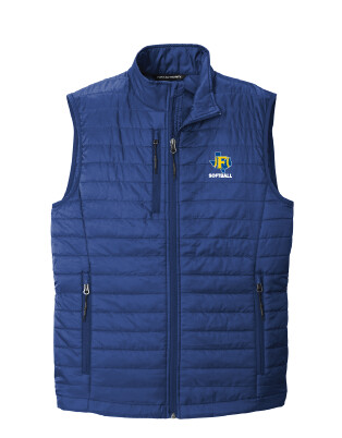 Frisco Softball - Mens Packable Puffy Vest, Color: Cobalt Blue