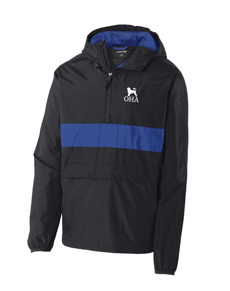 OHA - Embroidered Anorak, Color: Royal / Black