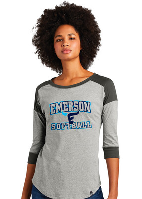 Emerson Softball - Emerson - 3/4 Sleeve Baseball Raglan Tee