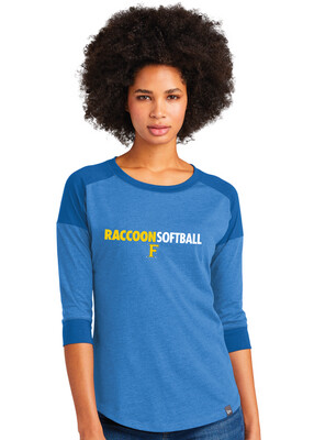 Frisco Softball - Clean Lines - 3/4 Sleeve Baseball Raglan Tee