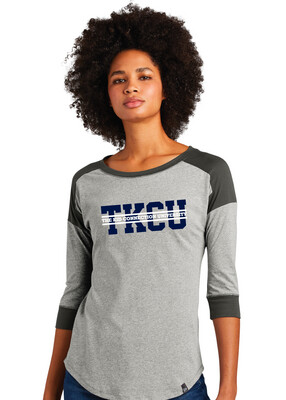 The Kid Connection University  - Block - 3/4 Sleeve Baseball Raglan Tee
