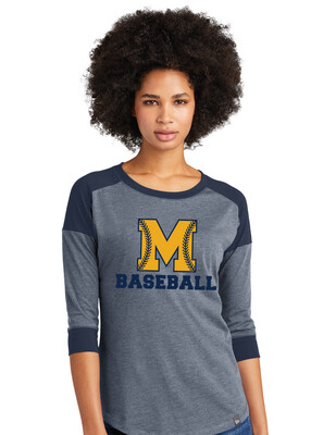 McKinney Baseball - M Laces - 3/4 Sleeve Baseball Raglan Tee