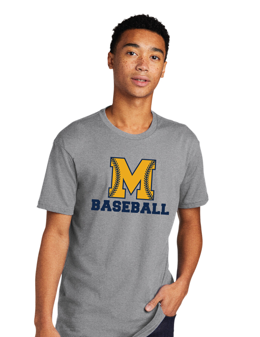 McKinney Baseball - M Laces - Next Level Short Sleeve, Color: Athletic Heather