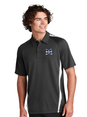 McKinney Hockey Club - Embroidered Micro-Mesh Colorblock Polo