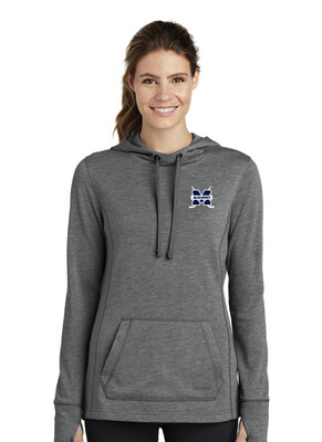McKinney Hockey Club - Embroidered Ladies Tri-Blend Wicking Fleece Hooded Pullover