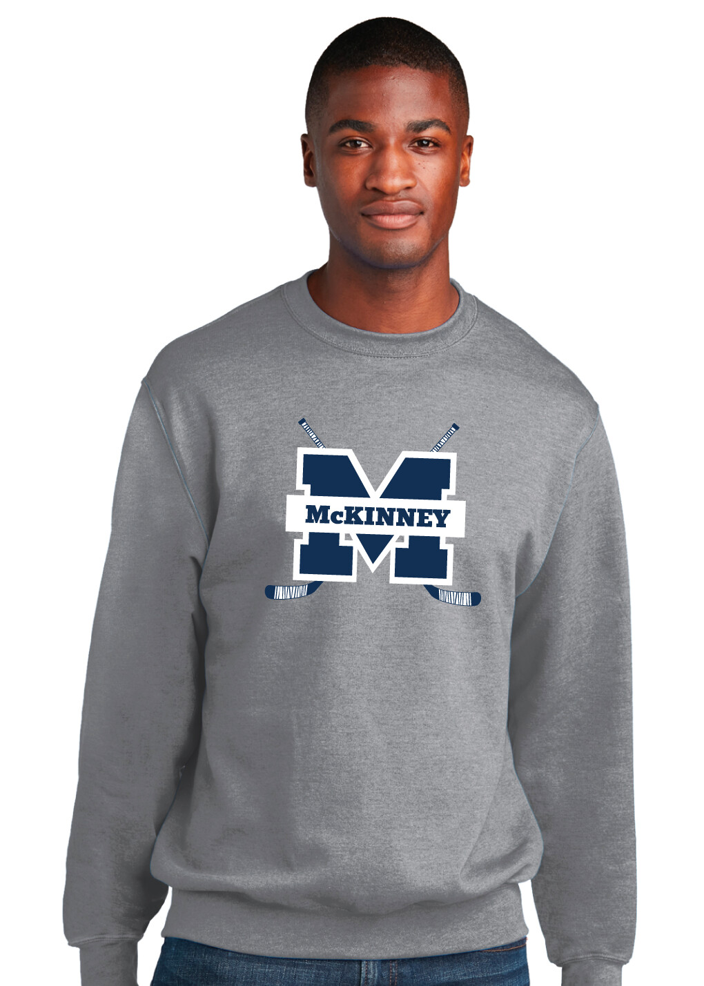 McKinney Hockey Club - Crossed Sticks - Crew Sweatshirt