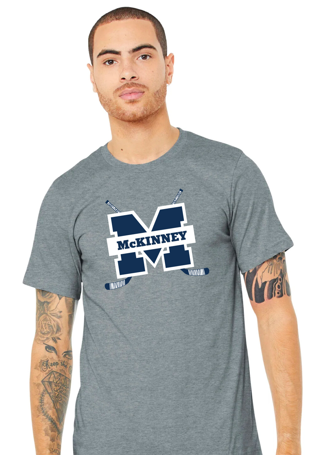 McKinney Hockey Club - Crossed Sticks - Bella+Canvas Short Sleeve