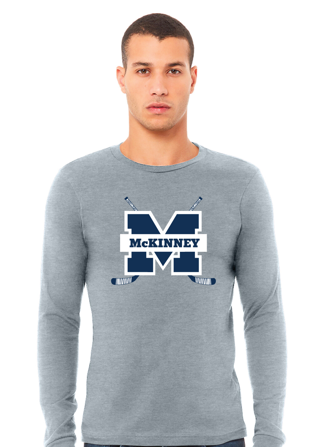 McKinney Hockey Club - Crossed Sticks - Bella+Canvas Long Sleeve