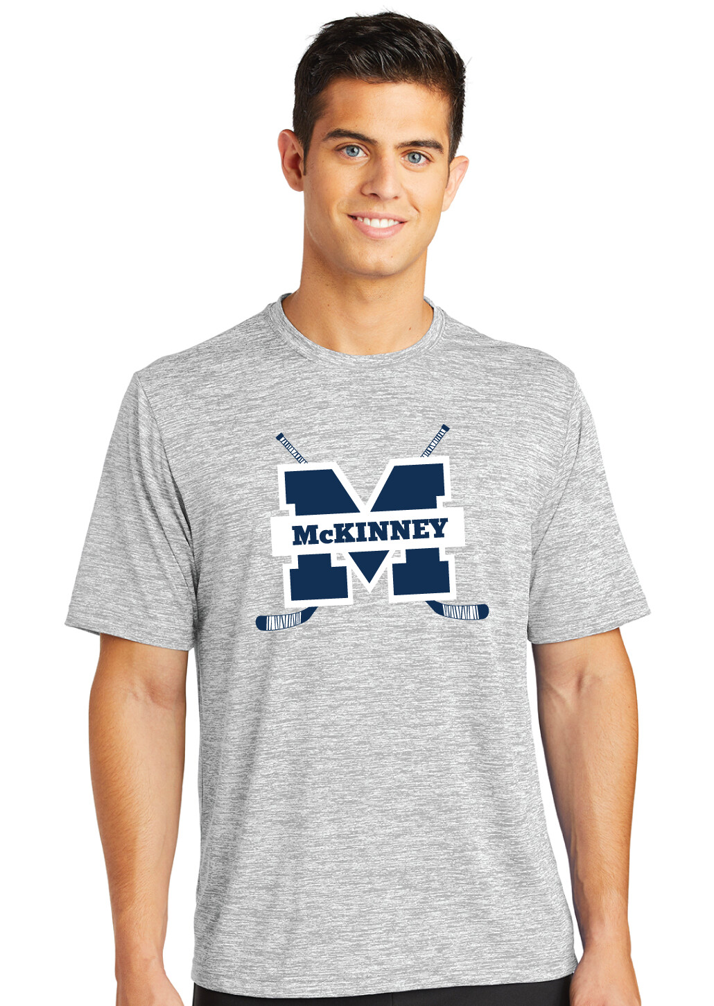 McKinney Hockey Club - Crossed Sticks - Electric Dri-Fit Short Sleeve