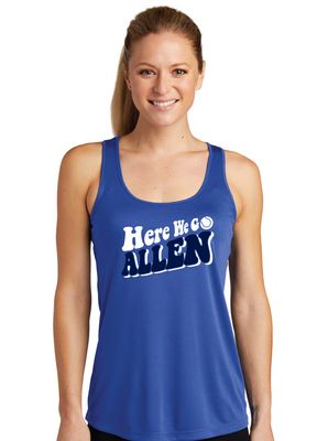 Allen Tennis - Here We Go - Dri-Fit Racerback Tank