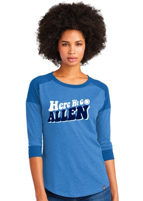 Allen Tennis - Here We Go - 3/4 Sleeve Baseball Raglan Tee